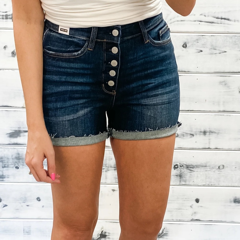 Judy Blue high rise button fly shorts XL (14-16)